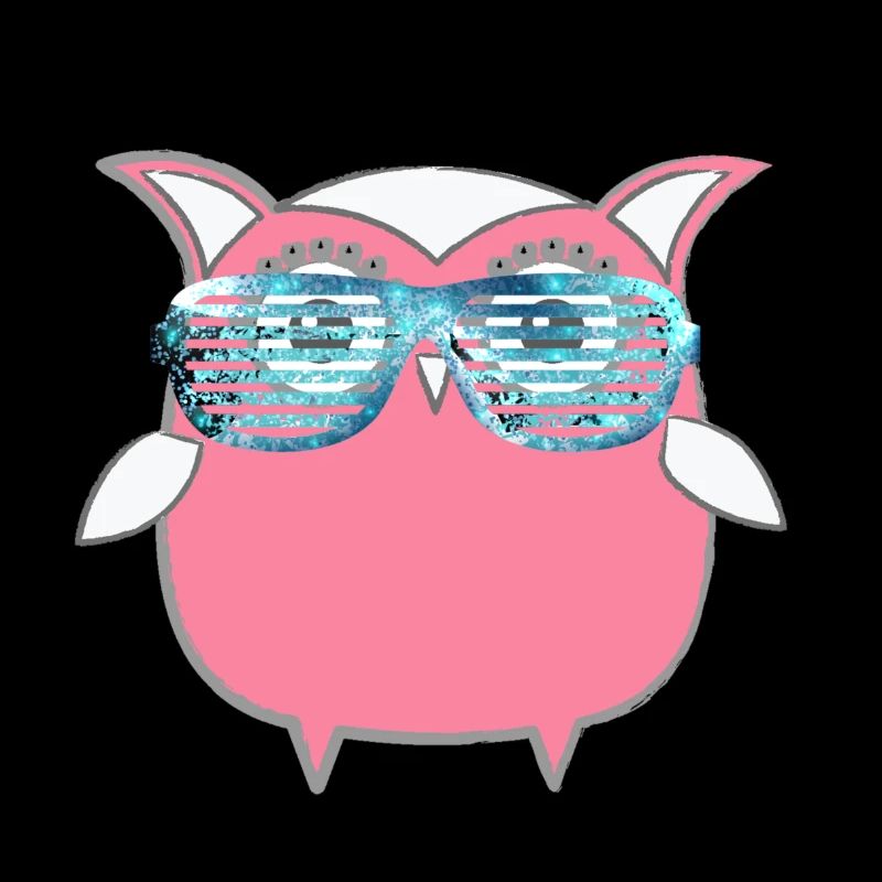 Eule, Comic,mint,Sonnenbrllle, spacebrille,sommer,