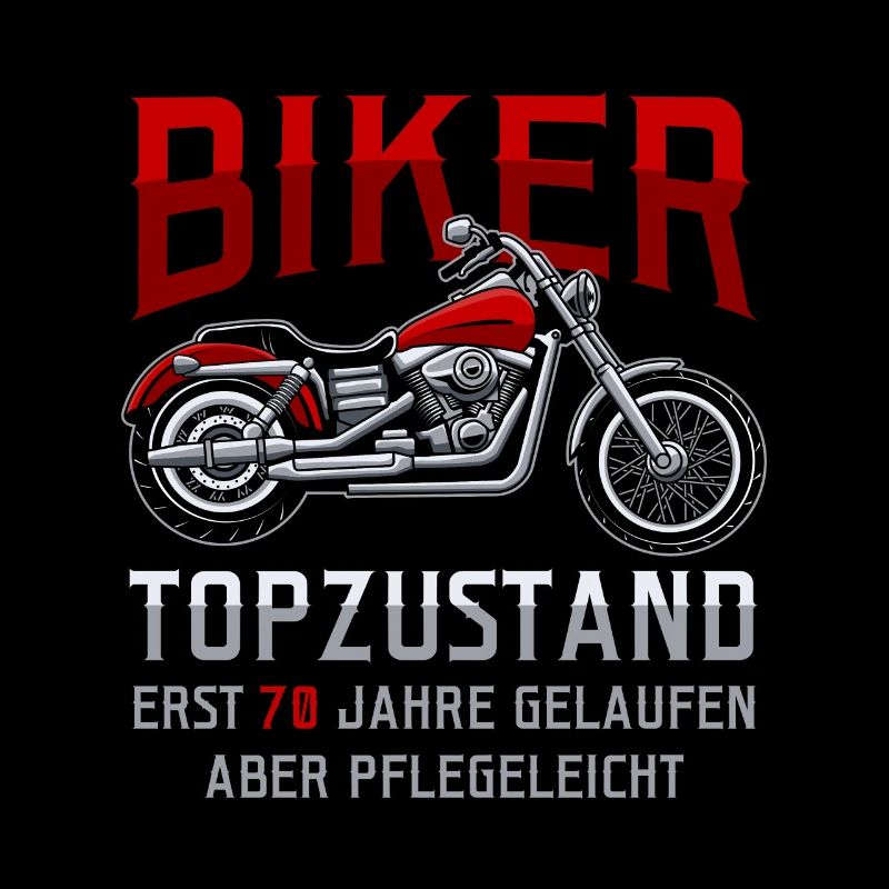 70. Geburtstag Biker Motorradfahrer Motorrad