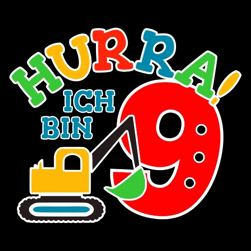 9. Geburstag Bagger