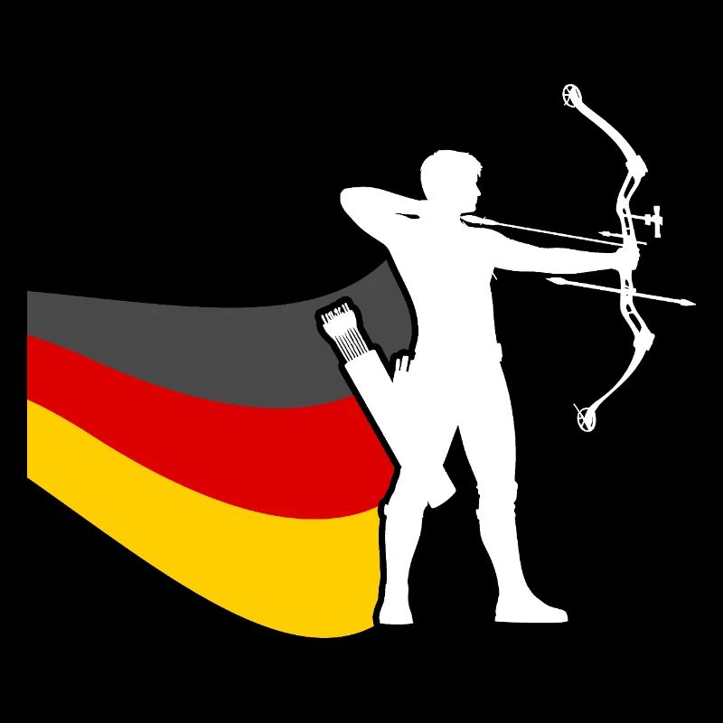 Archer Allemagne Drapeau Tir à l’arc