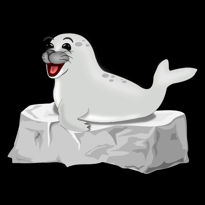 Phoque rieur sur le rocher