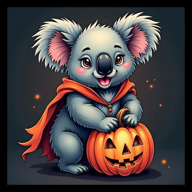 A chibi koala for Halloween