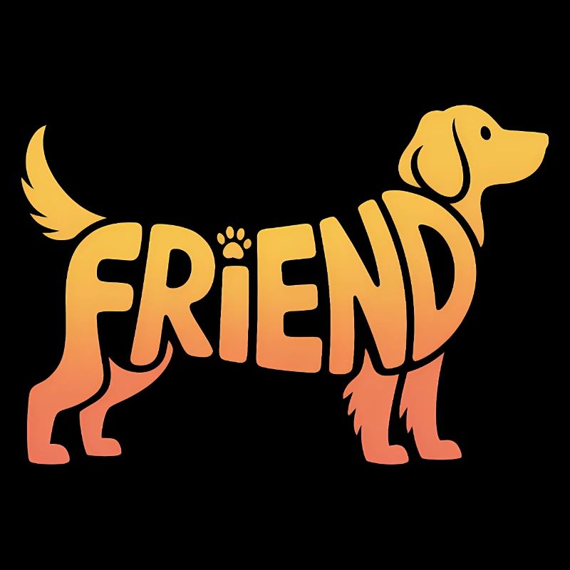 Friend Dog - Logo d’animal de compagnie cool