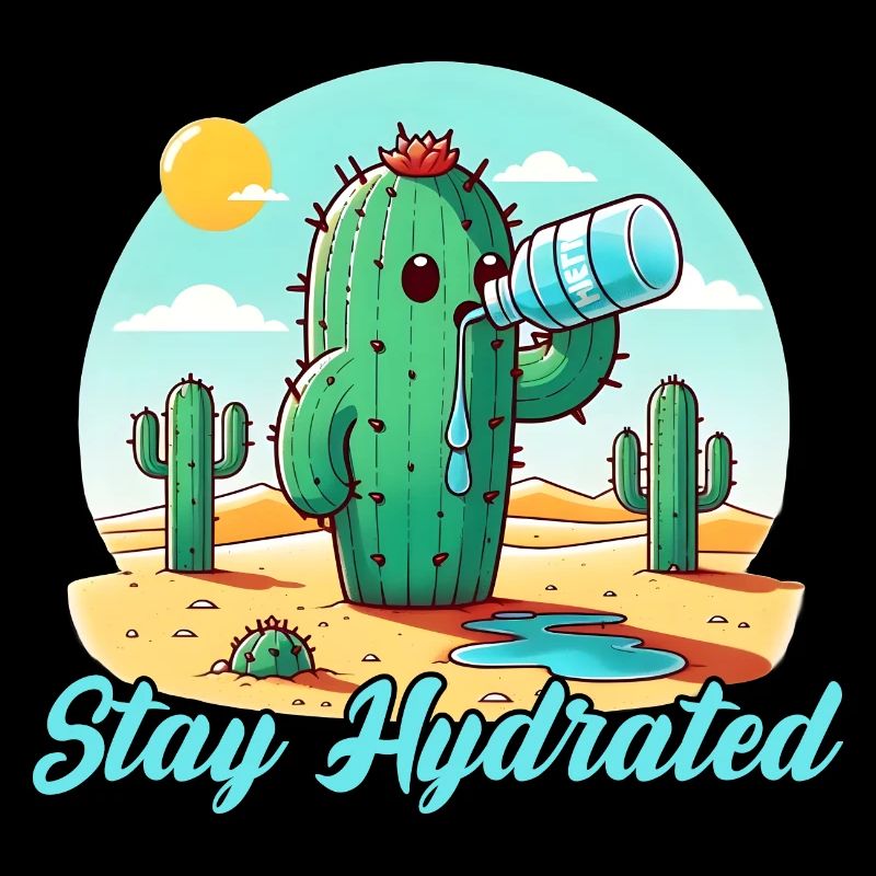 Cactus Restez hydraté