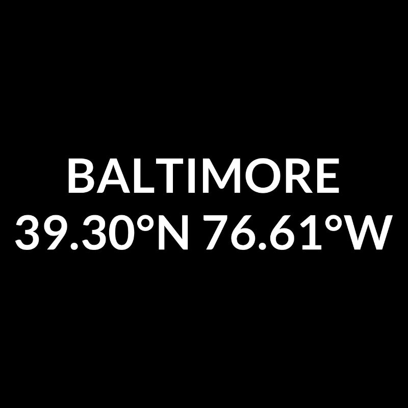 Baltimore, Maryland, USA Coordinates