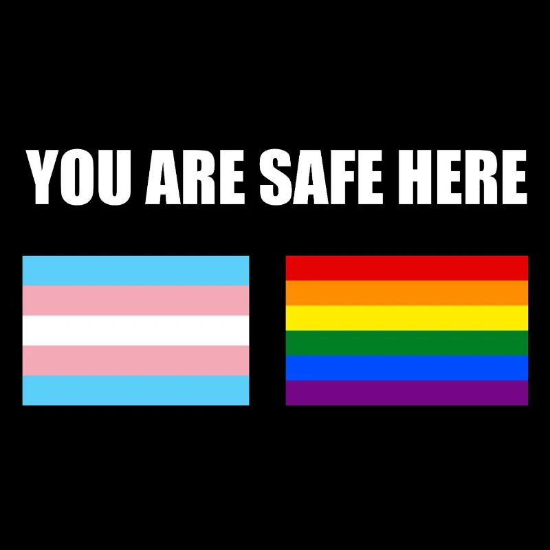 Vous êtes en sécurité ici Drapeaux de signalisation LGBT