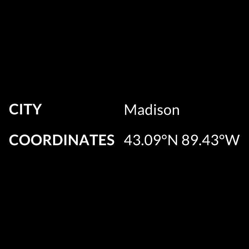 Madison, Wisconsin, USA coordinates