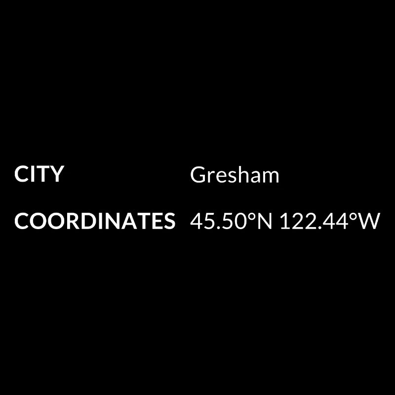 Coordonnées de Gresham, Oregon, États-Unis