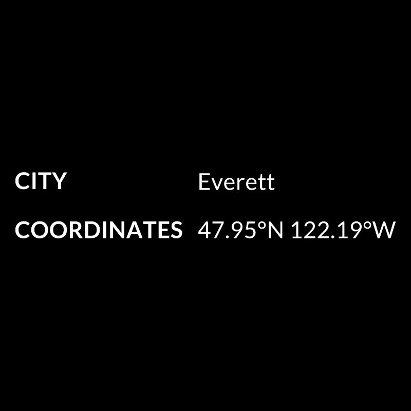Everett, Washington, USA coordinates