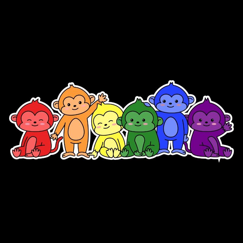 Conception de singe de drapeau LGBT + pour les personnes LGBT +