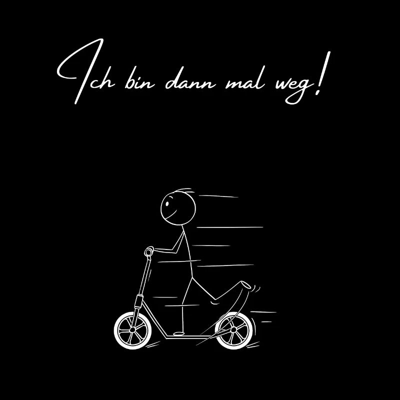 Ich bin dann mal weg - Tretroller Rollerfahrer
