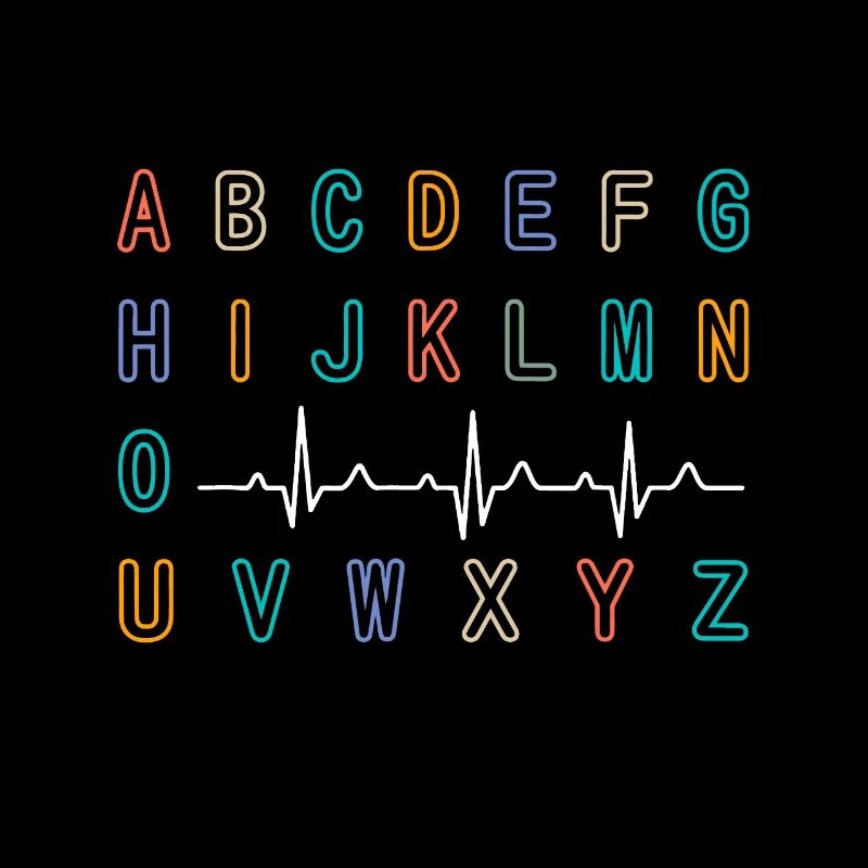 Krankenschwester PQRST Test ABC's Ekg Strip Alphabet
