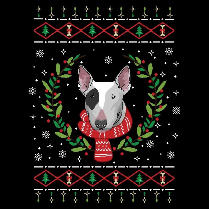 Cadeau de pull de Noël laid Bull Terrier