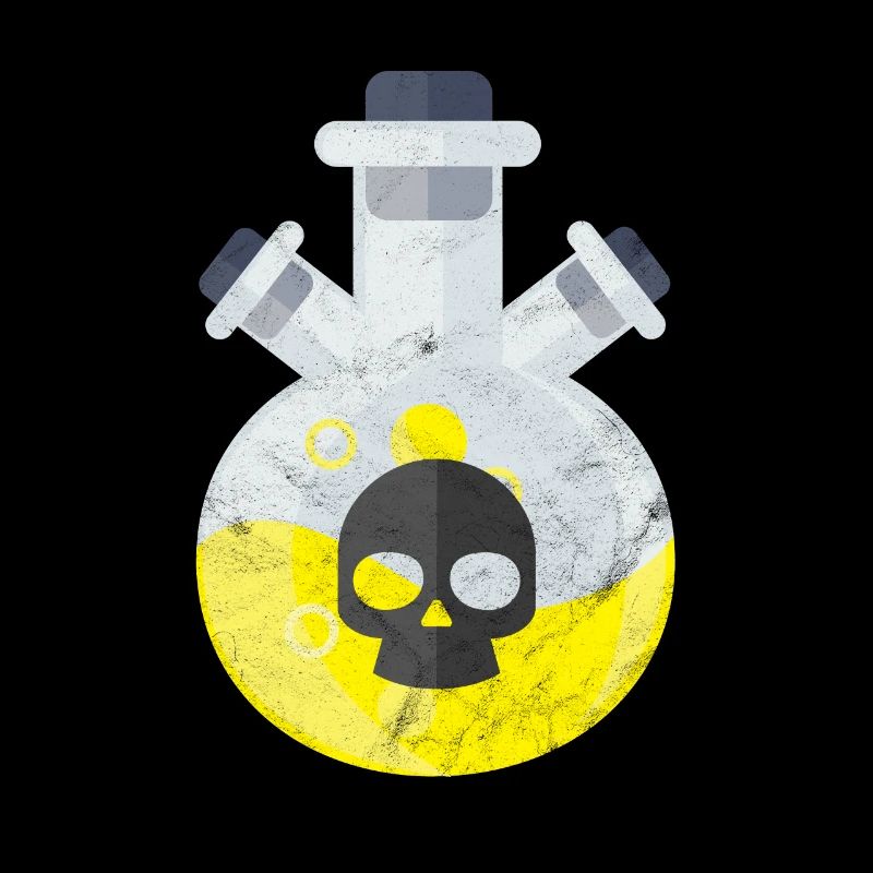 Nerd Gift Chemistry Skull Danger Warning