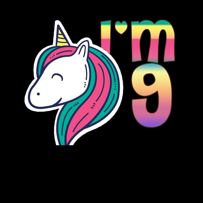Ich bin 9 Einhorn Geburtstag