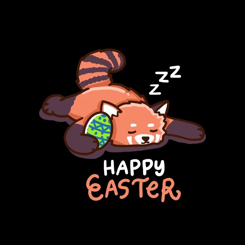 Red Panda - Easter - Happy Easter - Easter egg