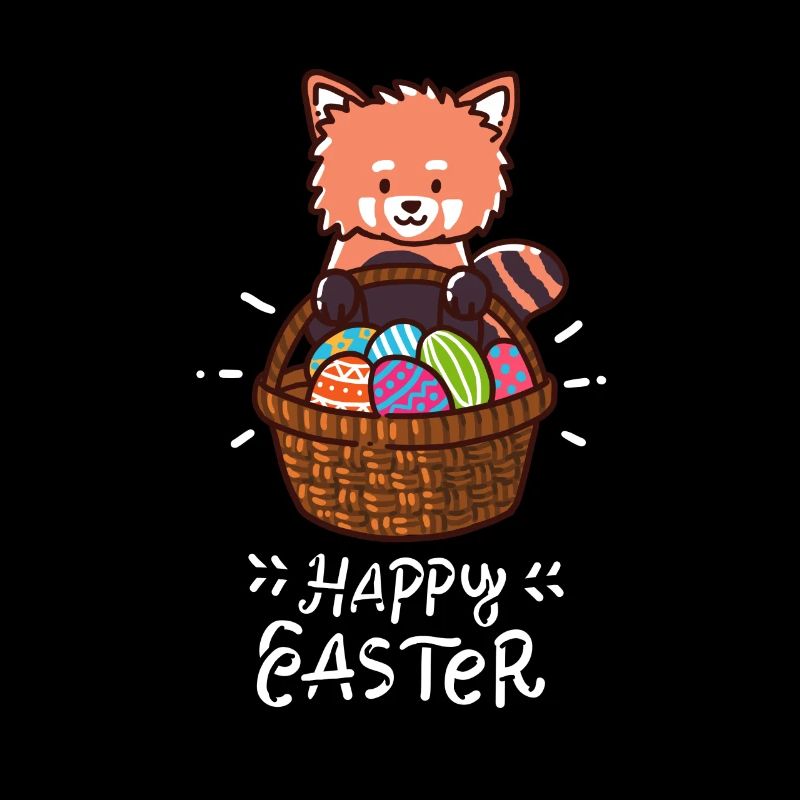 Red Panda - Easter - Happy Easter - Easter egg