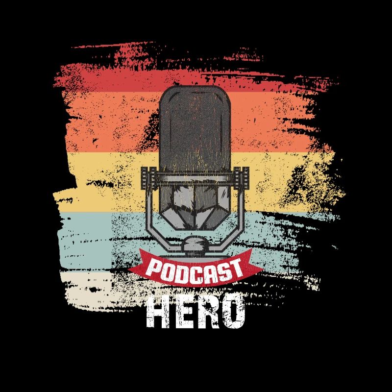 Retro Podcast Held cool Geschenkidee