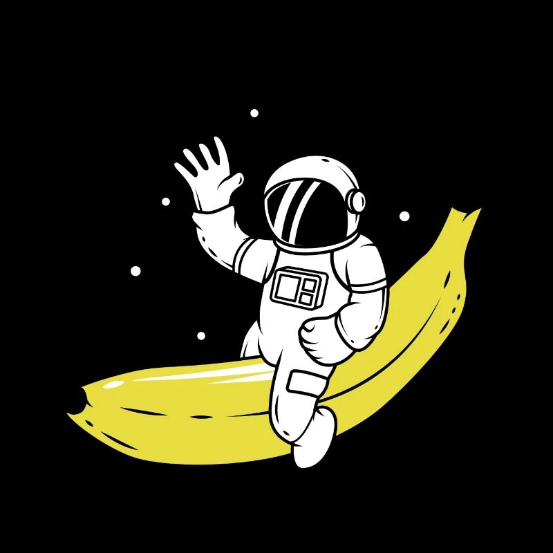 Astronaute de la banane de l'espace