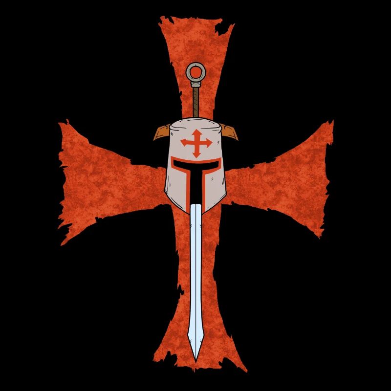 Chevalier Templier Deus Vult Croix Croisée Épée