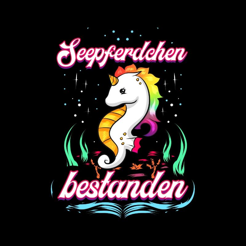 Kinder Seepferdchen Einhorn Frühschwimmer Erfolg