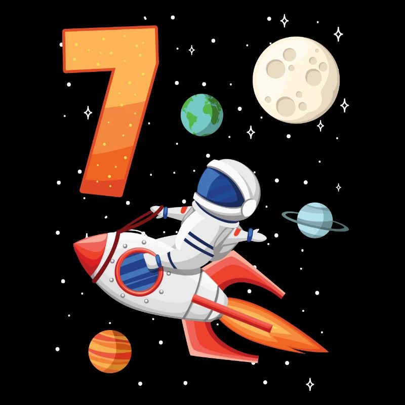 Astronaut 7th birthday outer space for boy