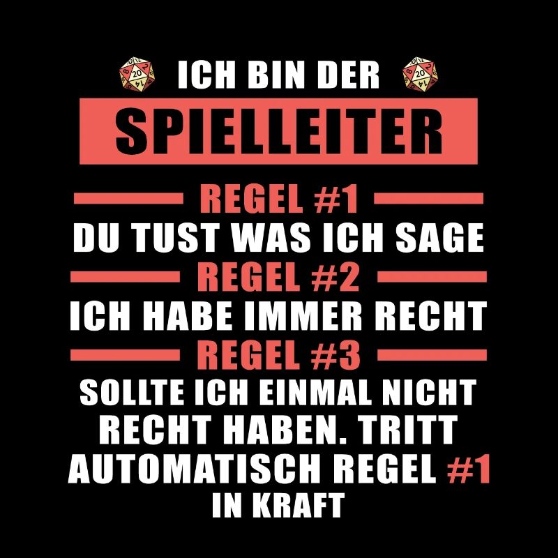 Spielleiter Fantasy Rollenspiel Tshirt Game Master