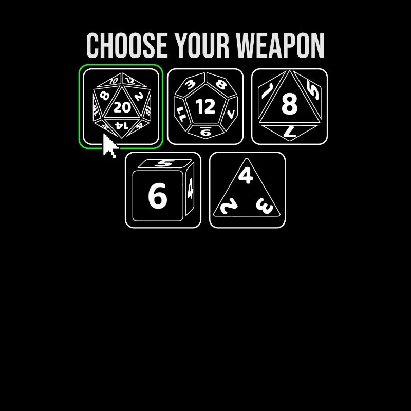 Choose Your Weapon D20 Dice Role Playing RPG