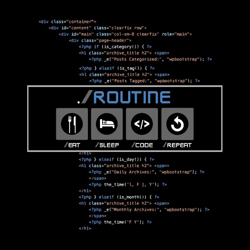 Manger, dormir, coder, répéter, une routine de développeur