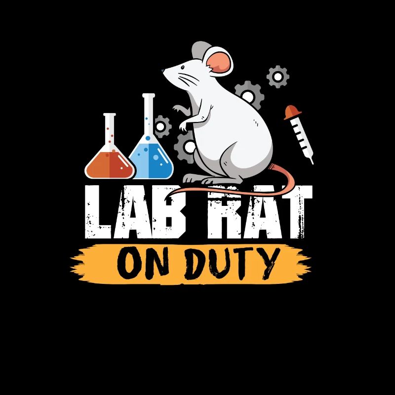 Conception de chemise de science de travail de rat de laboratoire