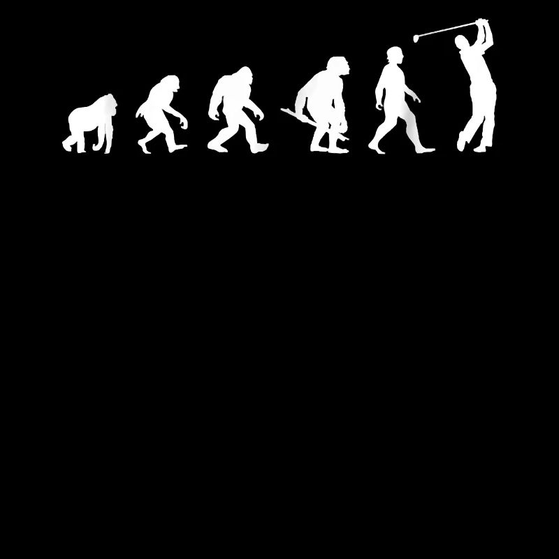 Golf-Spieler Evolution Lustiger Golfspieler