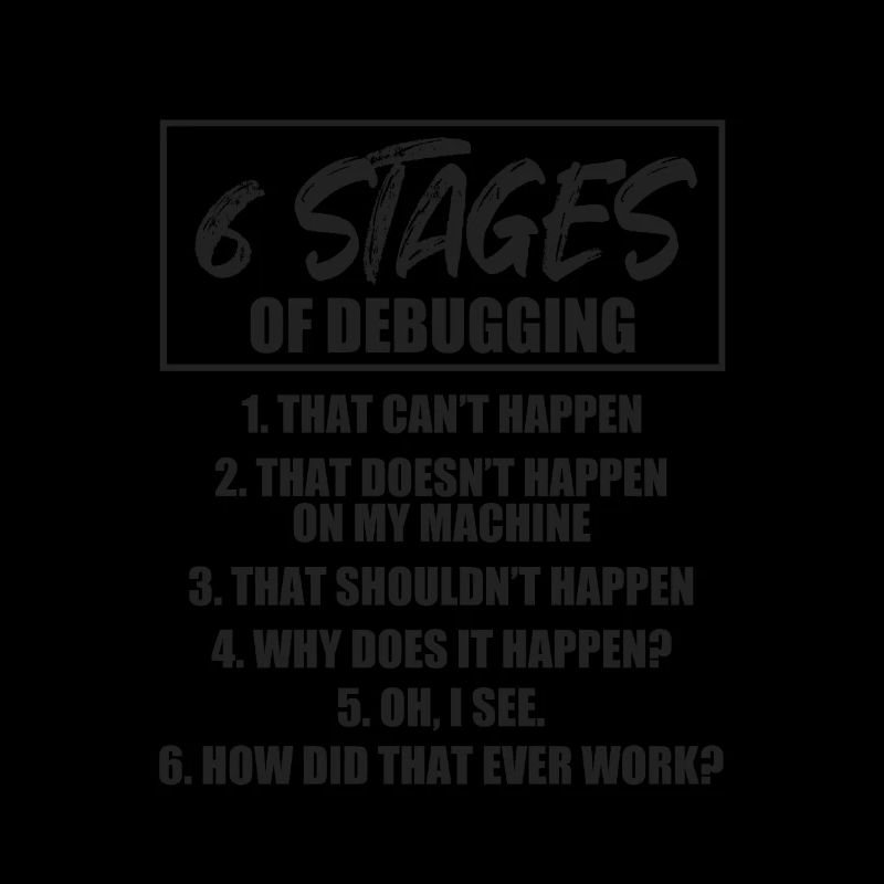 6 phases of debugging