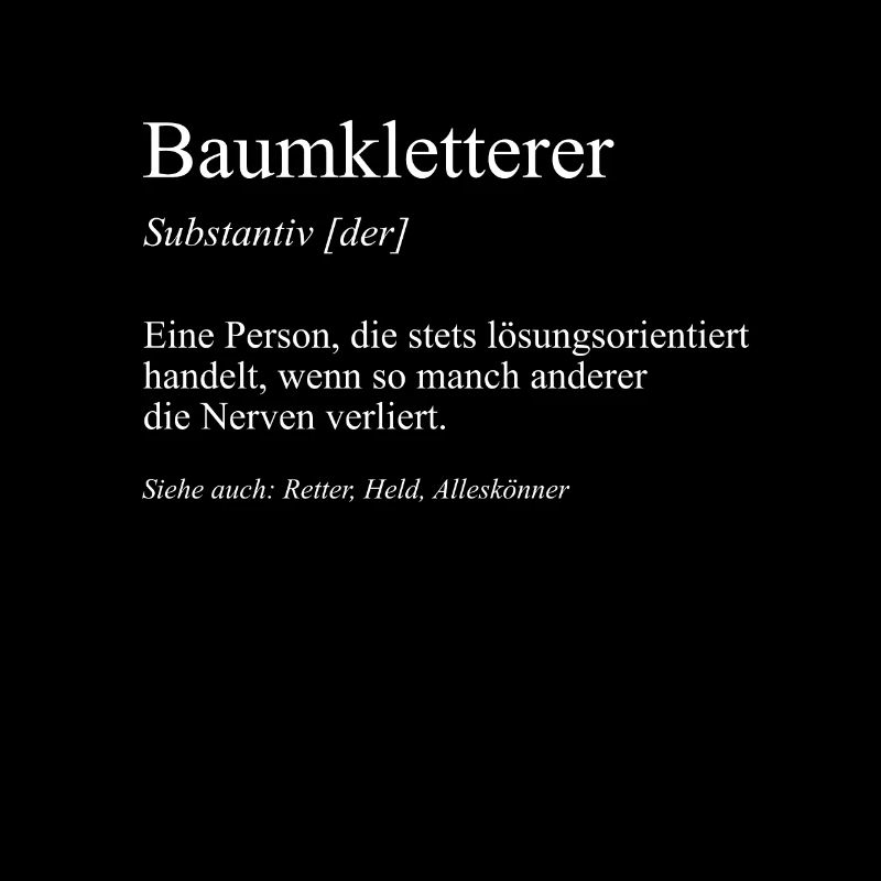 Baumpflege Baumfäller Baumkletterer Geschenkidee