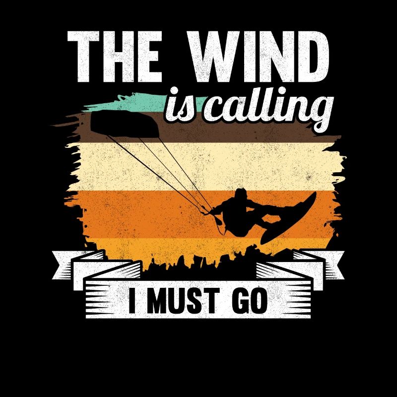 Kiteboarding The Wind Is Calling Kite Retro