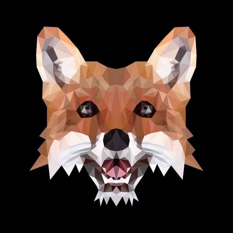 Fuchs Polygon Geometrisch Waldtier Geschenkidee