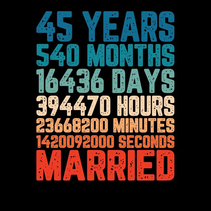 45 Jahre verheiratet Hochzeit Ehe Spruch Geschenk