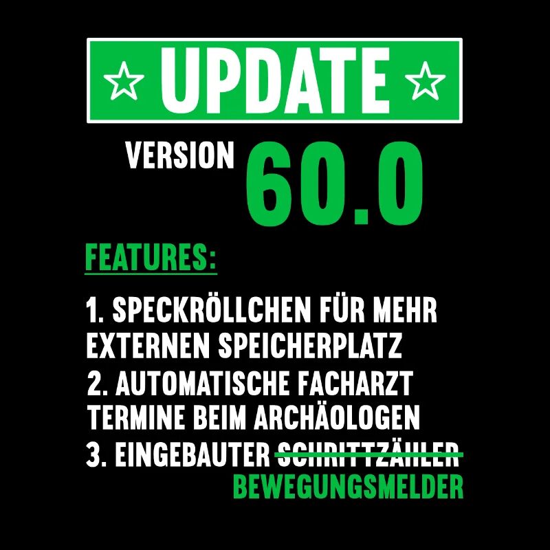 60 Jahre alt 60 Jähriger Update Version 60.0 60.