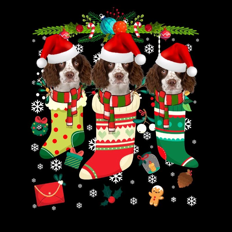 Pull de Noël moche Deutsch Springer Spaniel