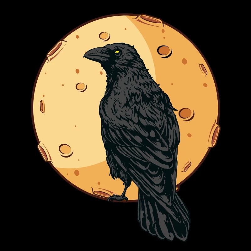 Belle observation des oiseaux corbeau noir. Oiseaux Silho