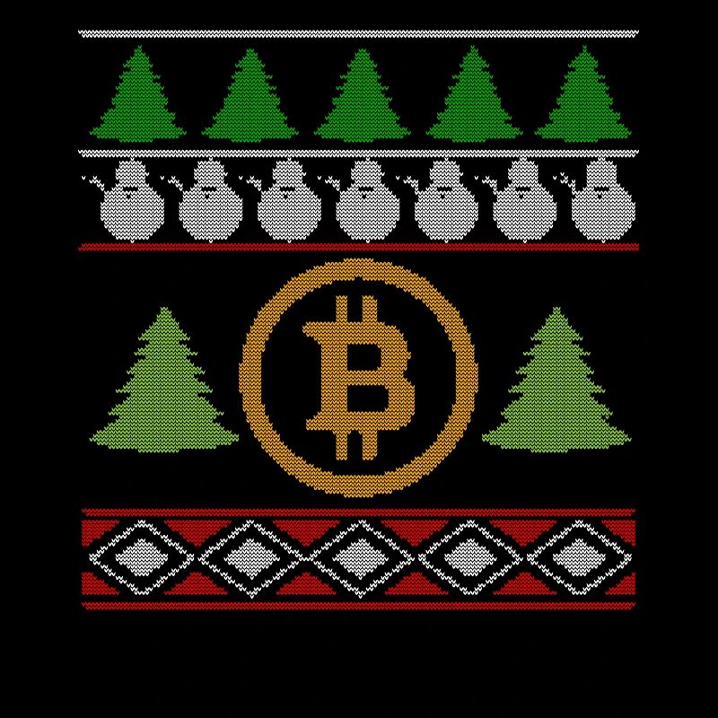 Drôle pull Noël Bitcoin Crypto Monnaie