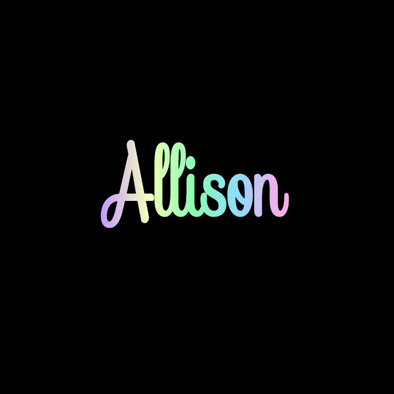 ALLISON Rainbow Minimalist Cursive