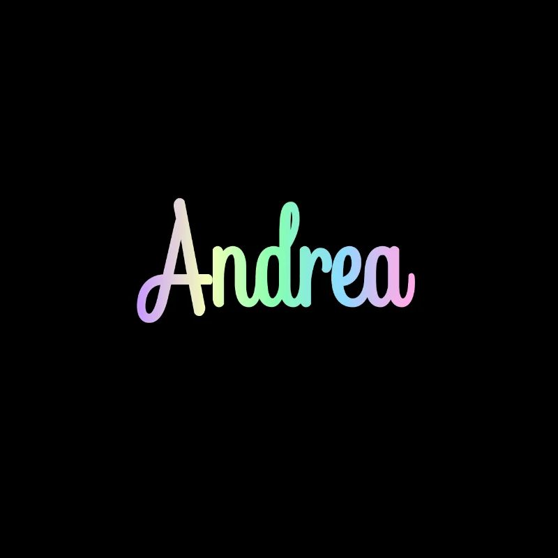 ANDREA Rainbow Minimalist Cursive