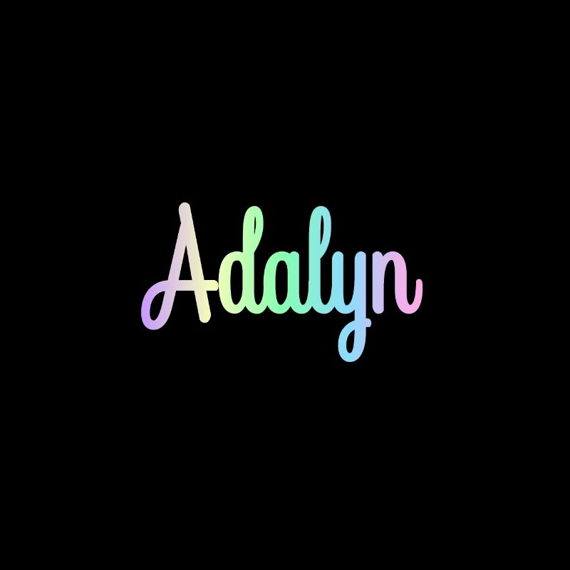 ADALYN Rainbow Cursive Minimaliste