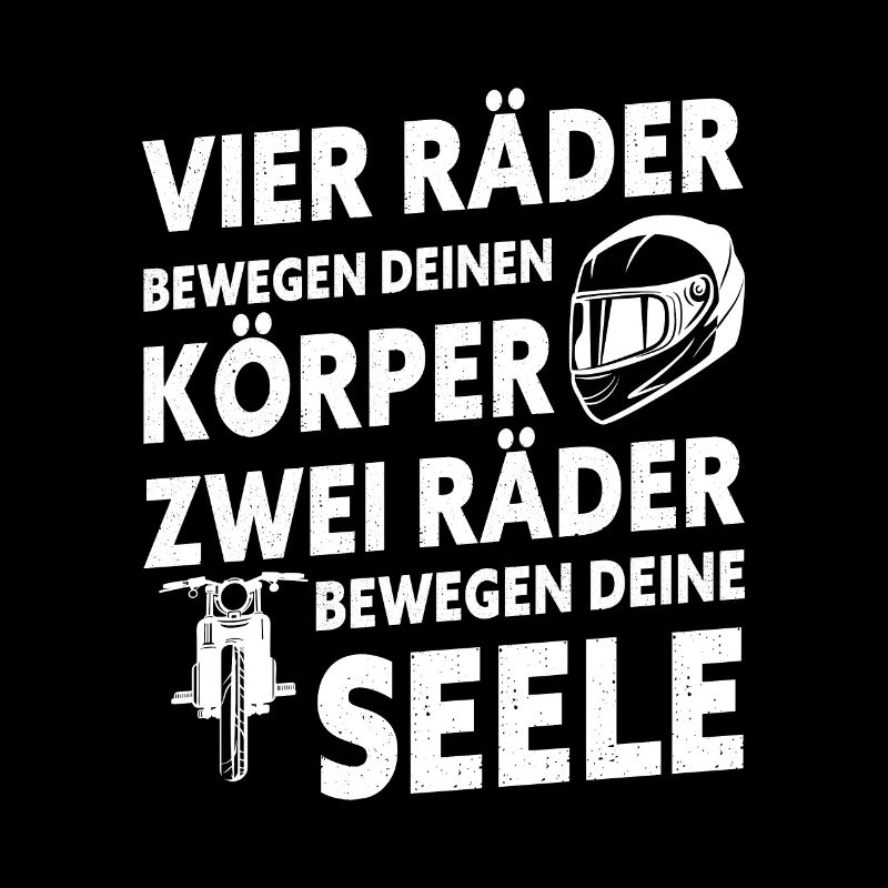 Vier Räder Bewegen Den Körper Zwei Räder Bewegen