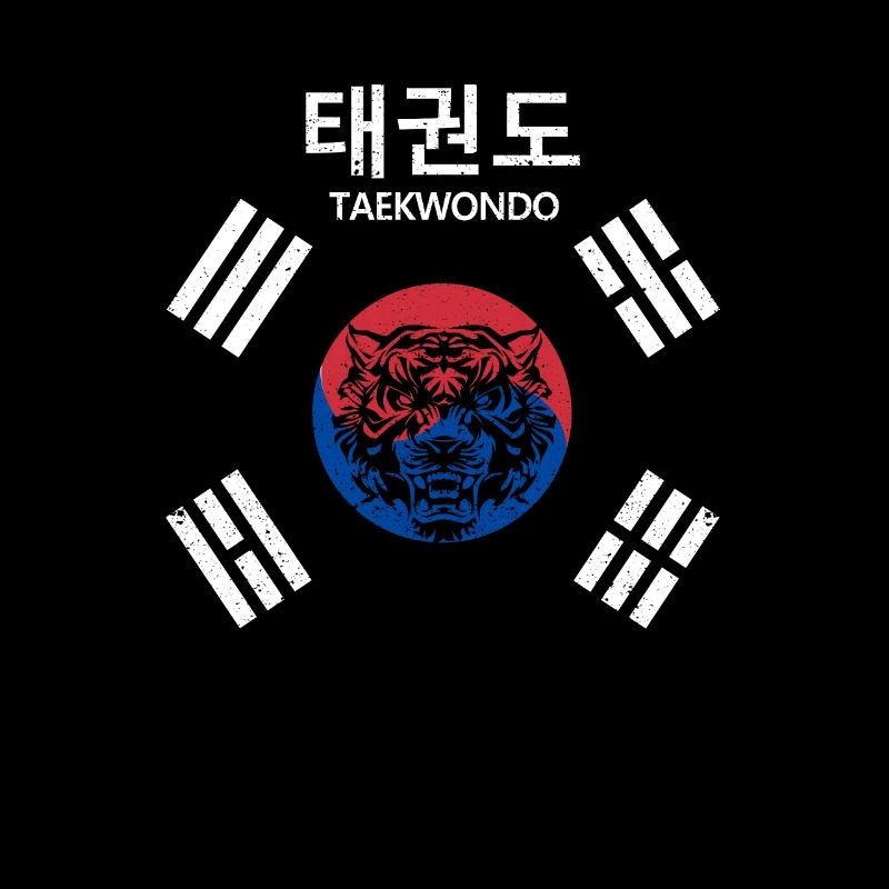 Tae Kwon Do Tiger Korea Drôle Taekwondo Corée