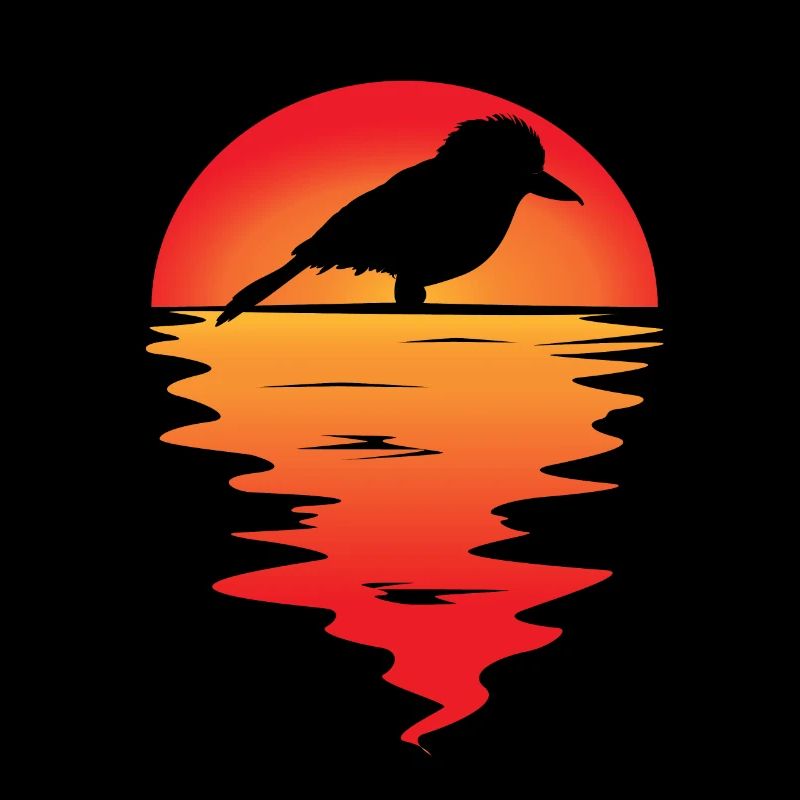 Kookaburra Birder Birdwatcher Ornithology Sunset