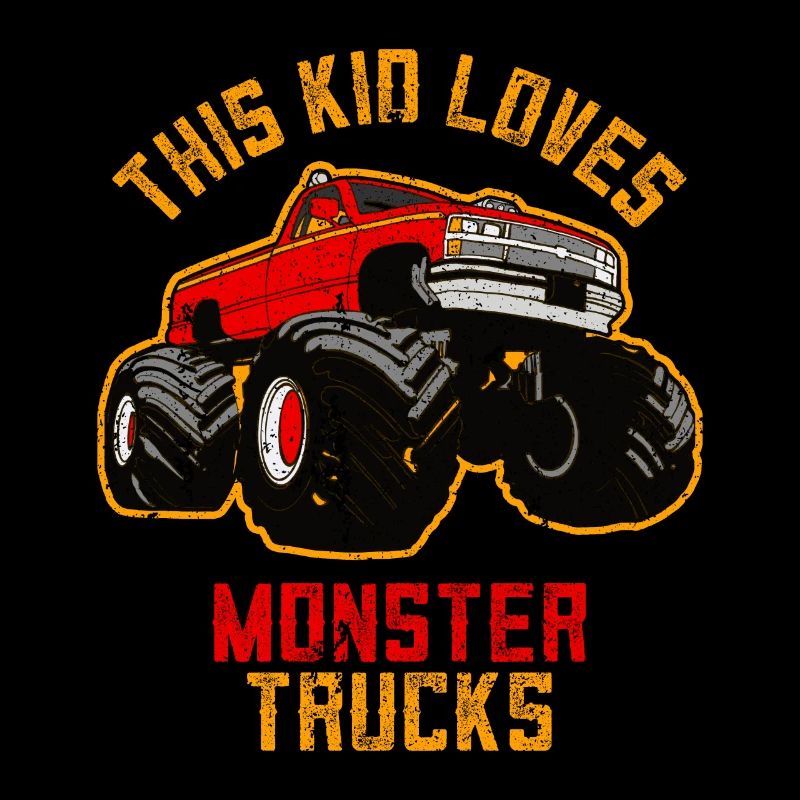 This Kid loves Monster Trucks