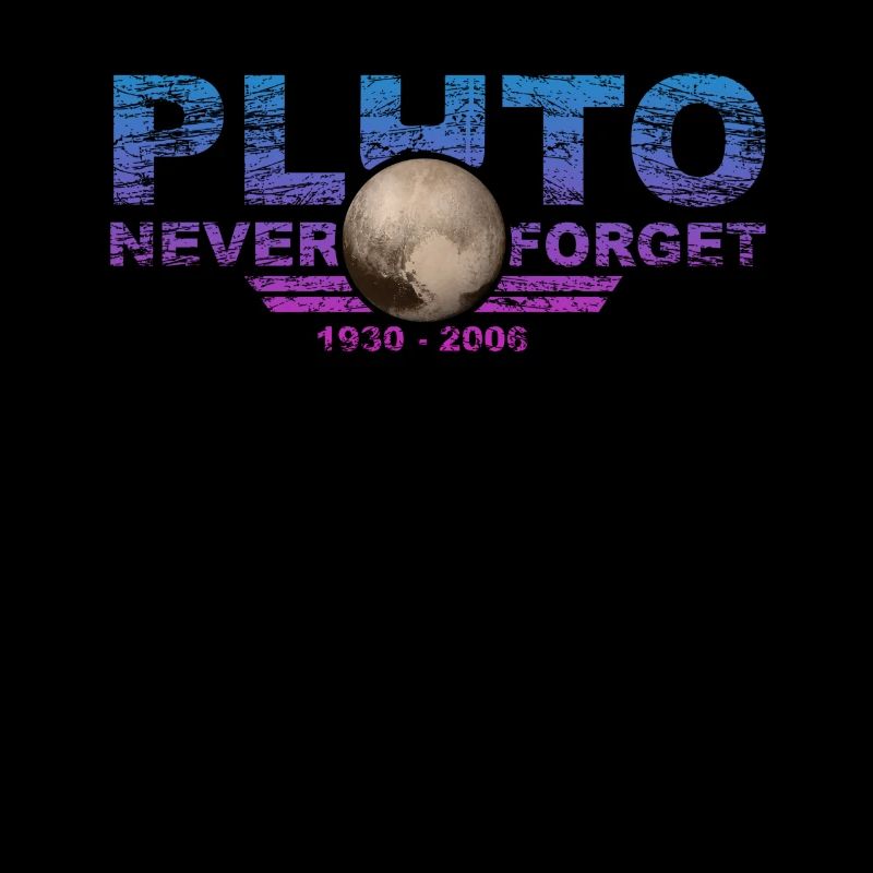 Never Forget Pluto Design Retro Style Funny Space