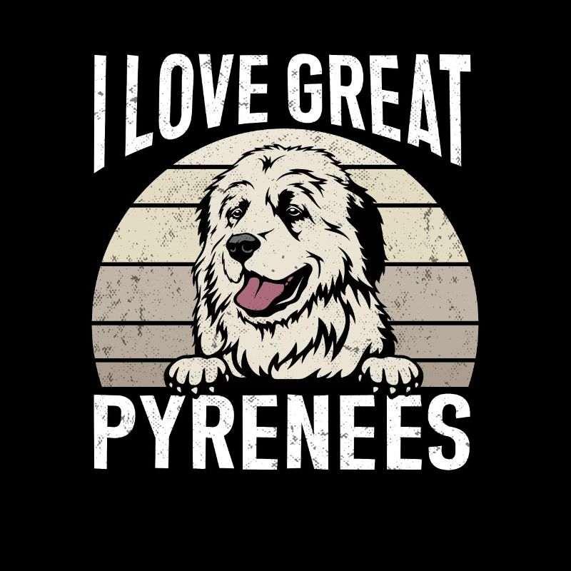 Great Pyrenees Hund Ich liebe Great Pyrenees
