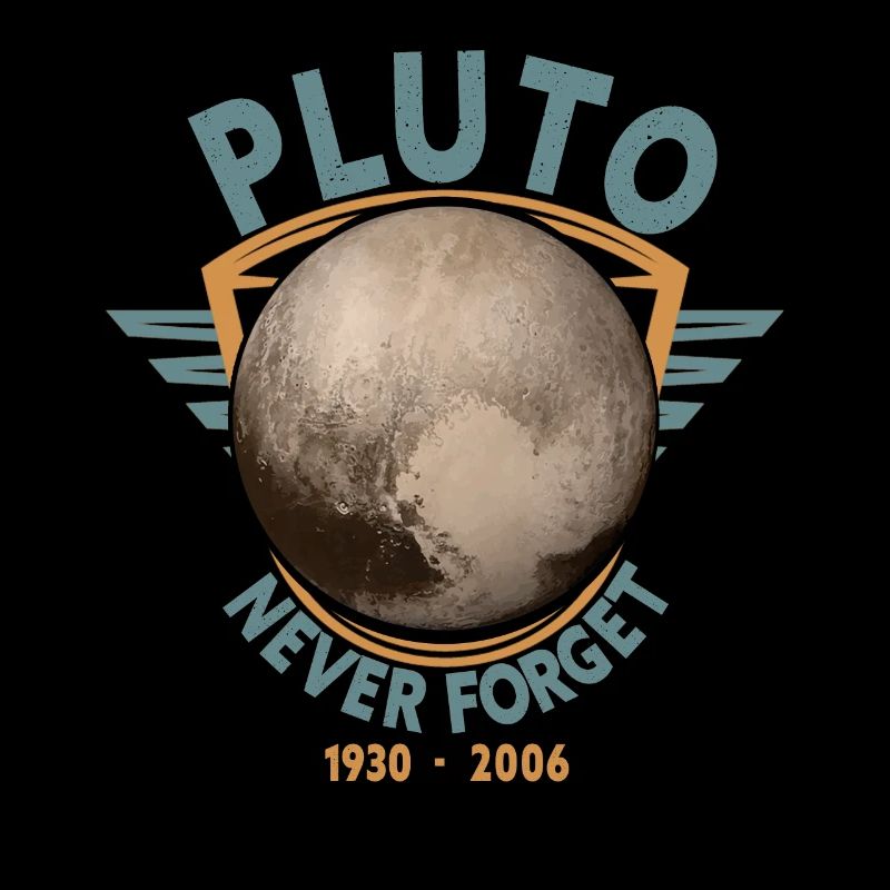 Never Forget Pluto Design Retro Style Funny Space